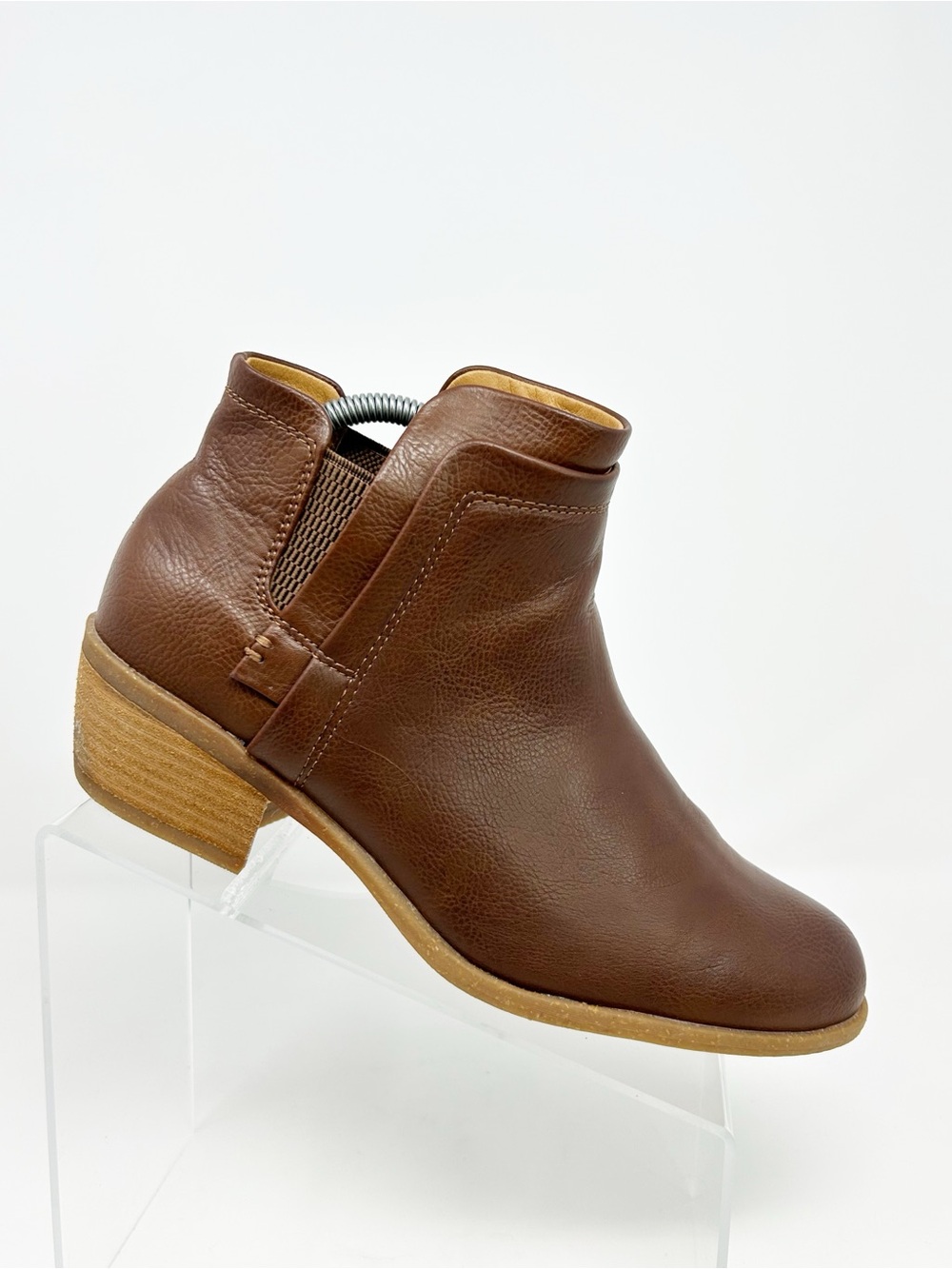 Born of Concept Chelsea Ankle Booties Brown Slip-On Low Block Heel Size 9.5